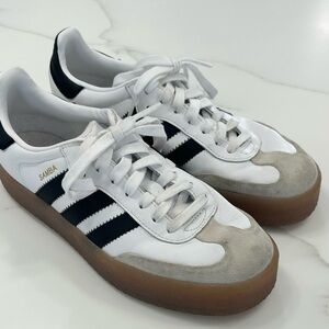 Adidas Samba White and Black womens Shoes